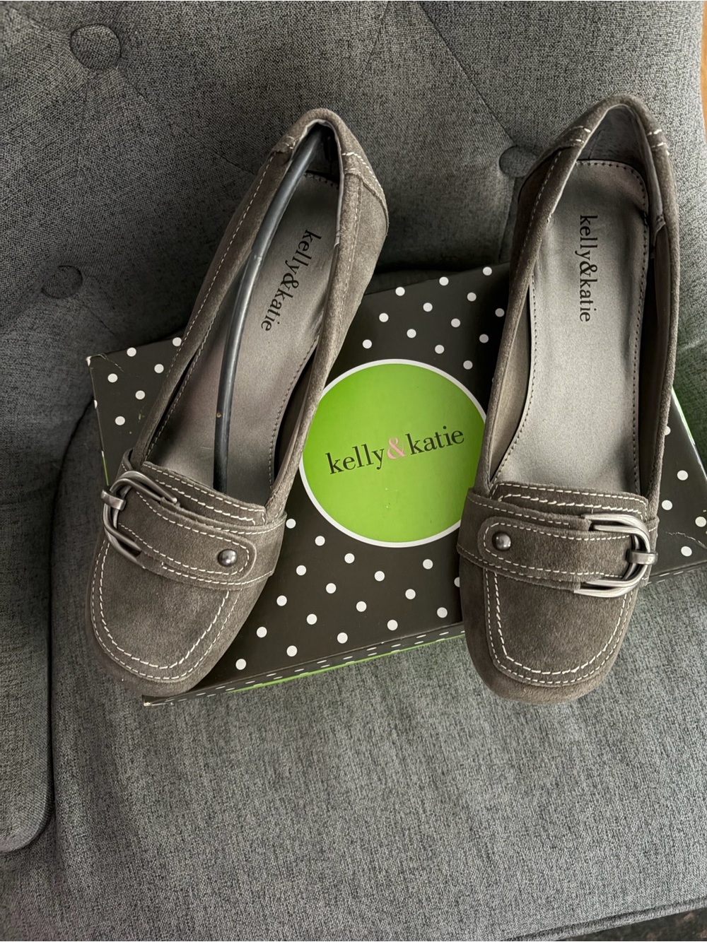 Kelly & Katie Taupe Suede Loafers